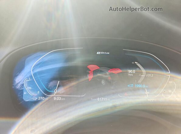 5UXTS1C06L9D30607 2020 BMW X3 White Widok zestawu wskaźników