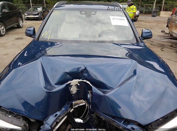 5UXTS1C08M9E85242 2021 BMW X3 Blue Հետևի տեսք