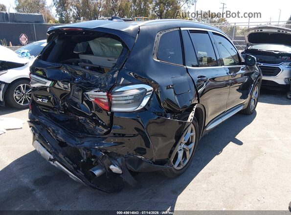 5UXTS1C0XM9D71713 2021 BMW X3 Black Trasero derecho