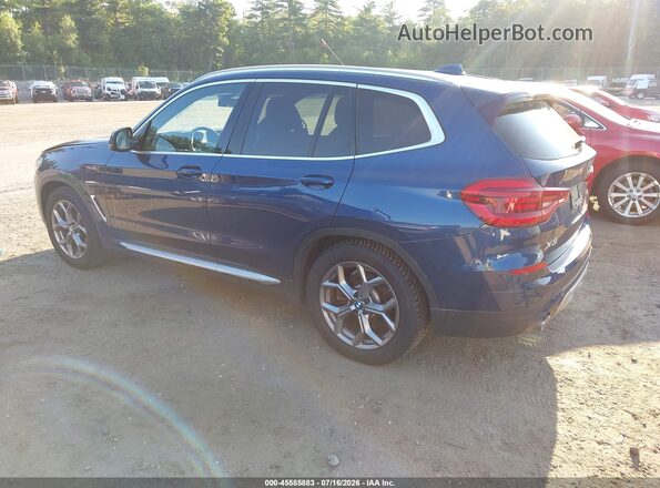 5UXTS1C0XM9F52598 2021 BMW X3 Blue Rear left