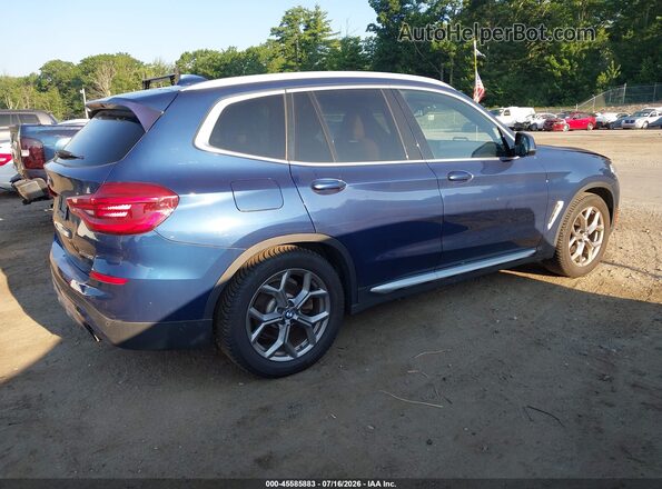 5UXTS1C0XM9F52598 2021 BMW X3 Blue Rear right