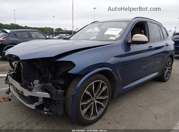 5UXTS3C56J0Y99270 2018 BMW X3 Синий Передняя левая четверть