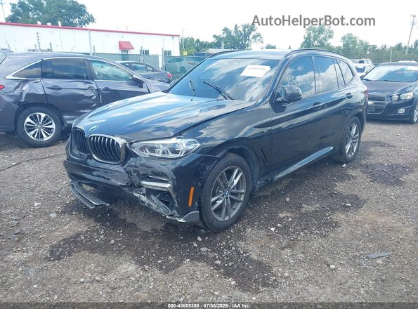 5UXTS3C56K0Z07210 2019 BMW X3 Black Առջևի ձախ երեք քառորդ տեսարան