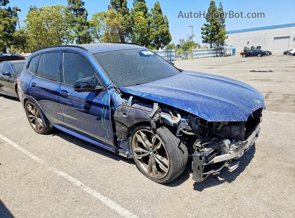 5UXTS3C56KLR72931 2019 BMW X3 Blue Front right