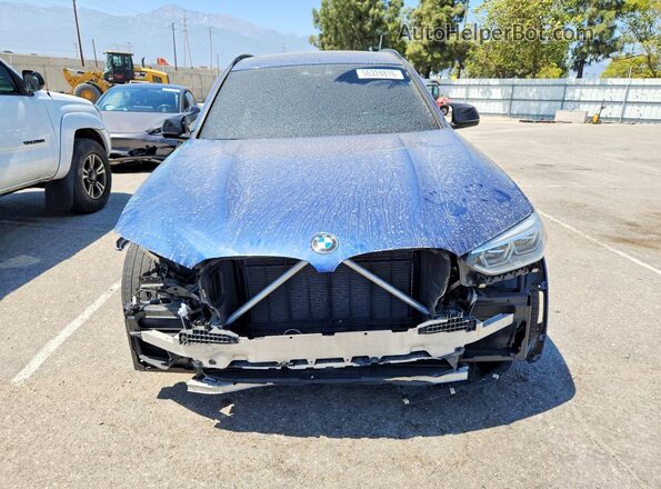 5UXTS3C56KLR72931 2019 BMW X3 Blue Front view