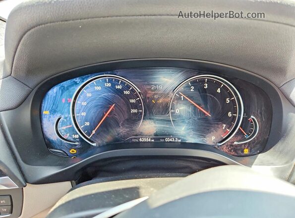 5UXTS3C56KLR72931 2019 BMW X3 Blue Instrument cluster view