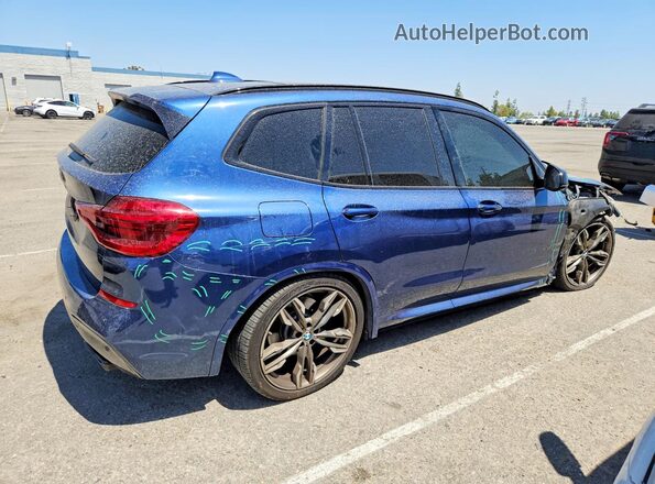 5UXTS3C56KLR72931 2019 BMW X3 Blue Rear right