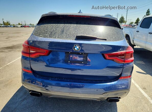 5UXTS3C56KLR72931 2019 BMW X3 Blue Rear view
