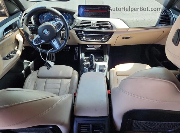 5UXTS3C56KLR72931 2019 BMW X3 Blue Dashboard view