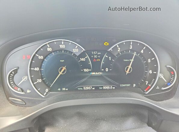 5UXTS3C58J0Y98069 2018 BMW X3 White Вид щитка приладів