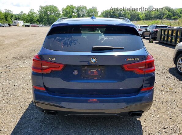 5UXTS3C59J0Y94452 2018 BMW X3 Blue Rear view
