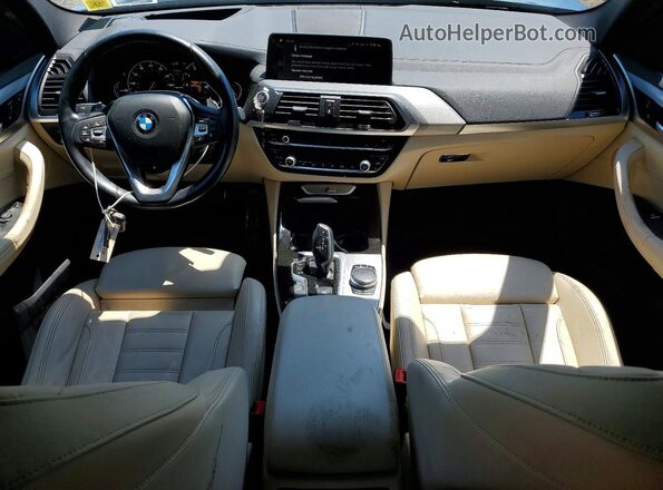 5UXTS3C59J0Y94452 2018 BMW X3 Blue Dashboard view