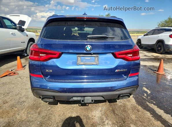 5UXTS3C59K0Z09968 2019 BMW X3 Blue Widok z tyłu