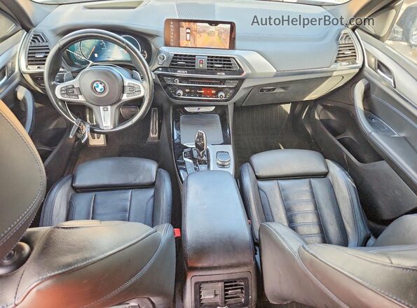 5UXTS3C59K0Z09968 2019 BMW X3 Blue Widok deski rozdzielczej