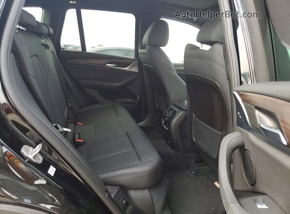 5UXTY3C01M9F84219 2021 BMW X3 Black უკანა სავარძლების ხედი