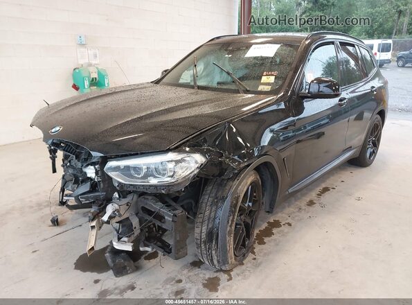 5UXTY3C02LLU69501 2020 BMW X3 Black წინა მარცხენა ხედი სამი მეოთხედიდან