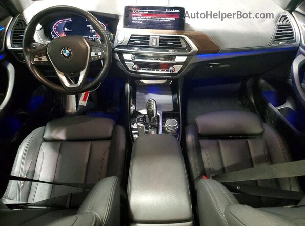 5UXTY3C02M9F52072 2021 BMW X3 Silver Dashboard view