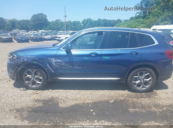 5UXTY3C02M9H33124 2021 BMW X3 Синий Панорамный вид салона 360°