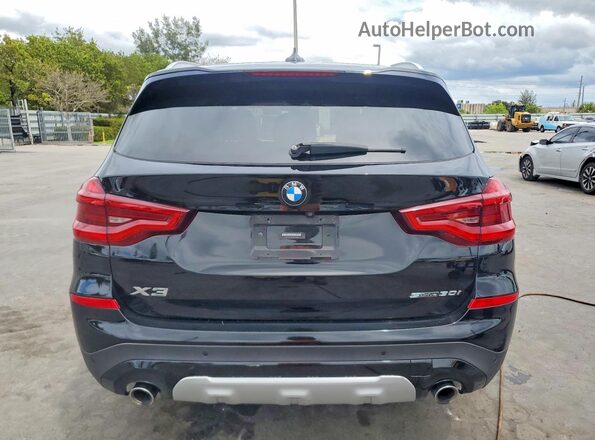 5UXTY3C03M9E10605 2021 BMW X3 Black უკანა ხედი