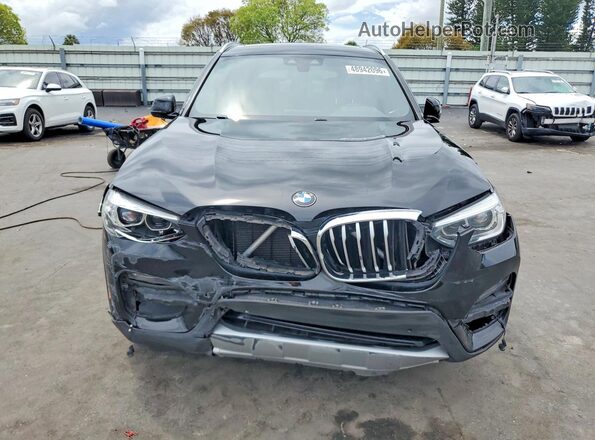 5UXTY3C03M9E10605 2021 BMW X3 Black წინა ხედი