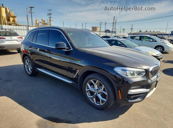5UXTY3C04L9C87475 2020 BMW X3 Black Front right