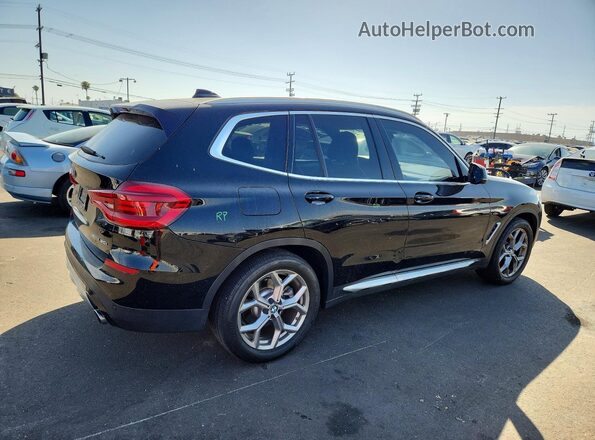 5UXTY3C04L9C87475 2020 BMW X3 Black Rear right