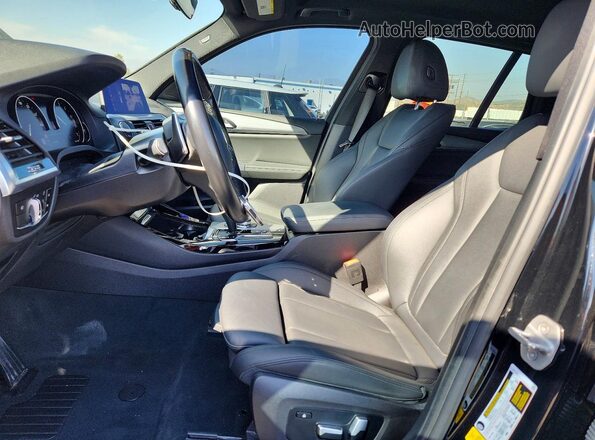 5UXTY3C04L9C87475 2020 BMW X3 Black Front interior view