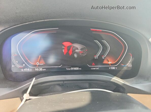 5UXTY3C04M9H67324 2021 BMW X3 Silver Instrument cluster view