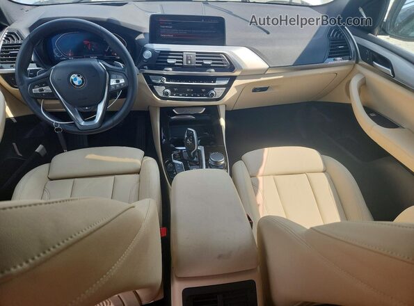 5UXTY3C04M9H67324 2021 BMW X3 Silver Dashboard view