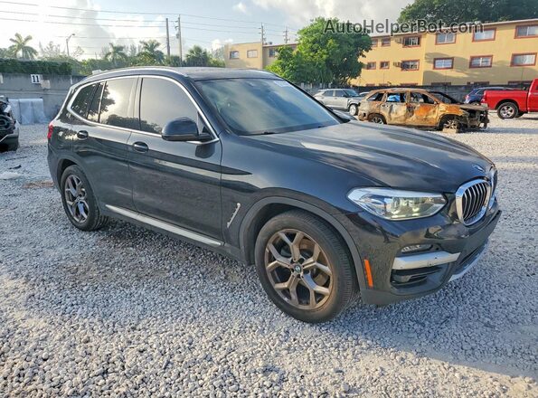 5UXTY3C05L9C85122 2020 BMW X3 Black Delantero derecho