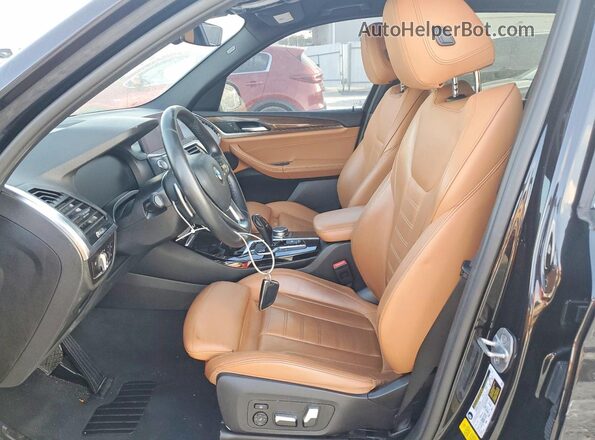 5UXTY3C05L9C85122 2020 BMW X3 Black Vista interior delantera