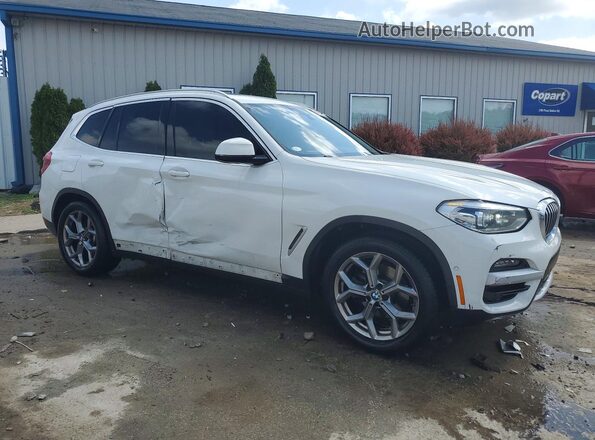 5UXTY3C06M9E85427 2021 BMW X3 Белый Передняя правая четверть