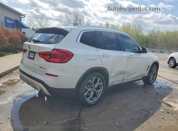 5UXTY3C06M9E85427 2021 BMW X3 Белый Задняя правая четверть