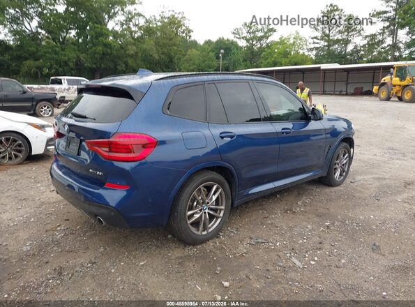 5UXTY3C06M9F37638 2021 BMW X3 Blue Rear right