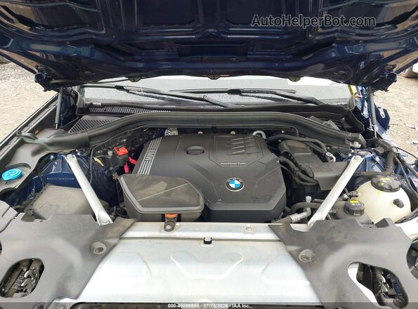 5UXTY3C06M9F37638 2021 BMW X3 Blue Rear view