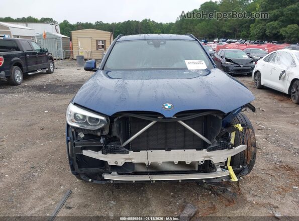 5UXTY3C06M9F37638 2021 BMW X3 Blue Front view