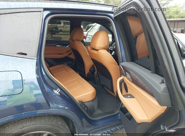 5UXTY3C06M9F37638 2021 BMW X3 Blue VIN sticker view
