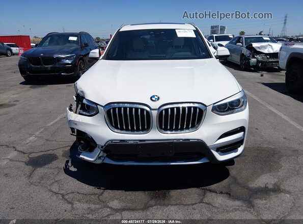 5UXTY3C07M9E60407 2021 BMW X3 White Instrument cluster view