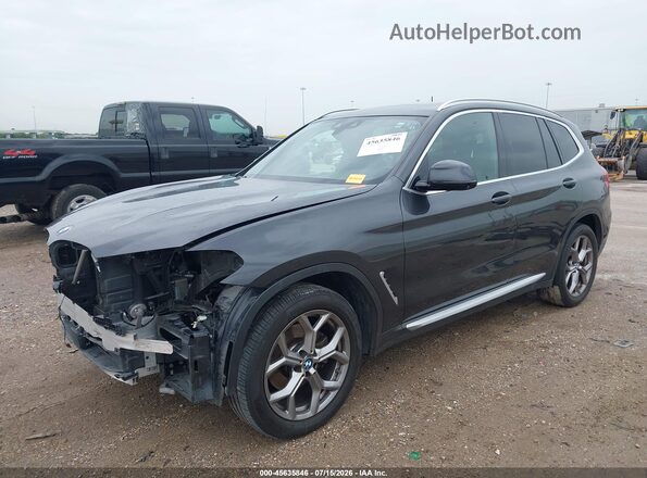 5UXTY3C07M9G24254 2021 BMW X3 Gray Front left