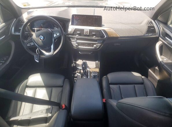 5UXTY3C08L9B07835 2020 BMW X3 Black Dashboard view