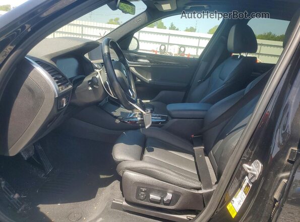 5UXTY3C08L9B07835 2020 BMW X3 Black Front interior view