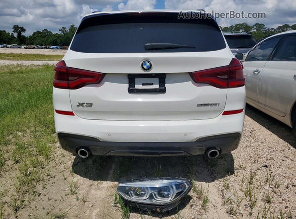 5UXTY3C08L9B93406 2020 BMW X3 White Widok z tyłu