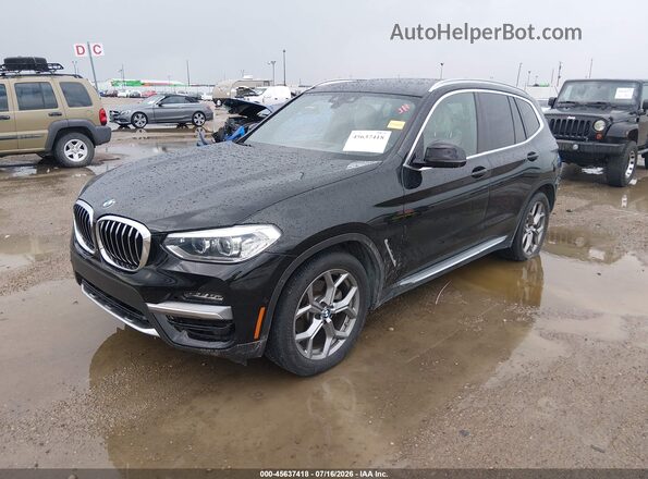 5UXTY3C08L9C35766 2020 BMW X3 Черный Передняя левая четверть