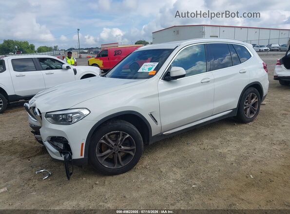 5UXTY3C08M9F29475 2021 BMW X3 White წინა მარცხენა ხედი სამი მეოთხედიდან