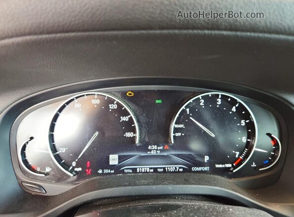5UXTY3C09L9D07199 2020 BMW X3 Black ხელსაწყოთა პანელის ხედი
