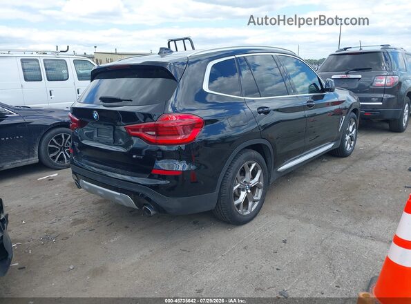 5UXTY3C0XL9B39783 2020 BMW X3 Black Հետևի աջ
