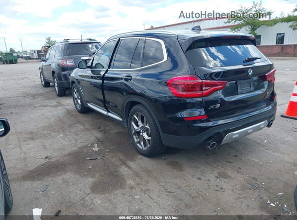 5UXTY3C0XL9B39783 2020 BMW X3 Black Հետևի ձախ