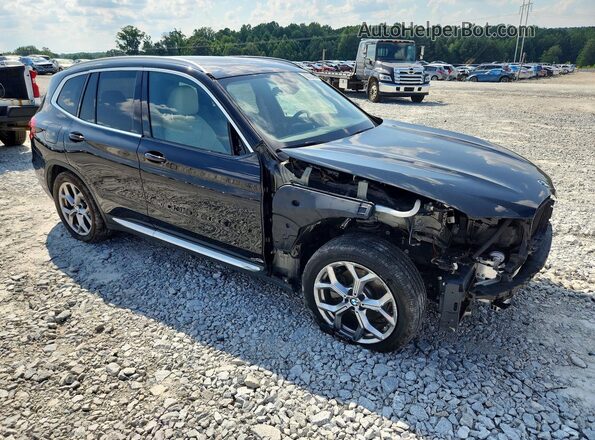 5UXTY3C0XLLE54828 2020 BMW X3 Black Przód prawy