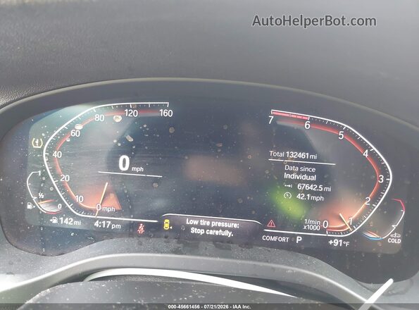 5UXTY5C00L9D68209 2020 BMW X3 White Widok tylnych siedzeń