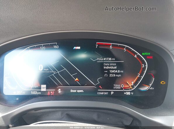 5UXTY5C00M9H89123 2021 BMW X3 Blue Հետևի նստատեղերի տեսք